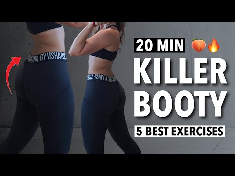 BEST GLUTE FOCUSED Exercises to GROW Your BOOTY at Home - 20 min dumbbell workout  - DAY 8