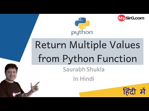 Returning Multiple Values Python Hindi