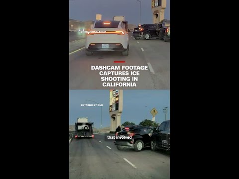 Dashcam footage captures ICE shooting in California