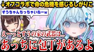 オフコラボですうちゃんに言ってはいけないことを言ってしまうしがりこw【DEV_IS FLOW GLOW ホロライブ 水宮枢 司賀りこ】