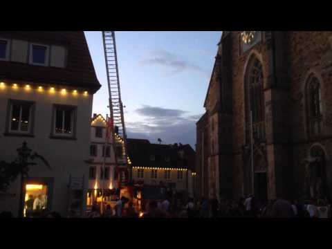 Weinfest Gerolzhofen 2015: Festleiter gehen in die Luft