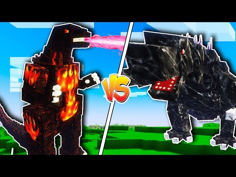 BURNING GODZILLA VS MOBZILLA | Minecraft MOB BATTLES | GODZILLA MOD VS  ORESPAWN MOD