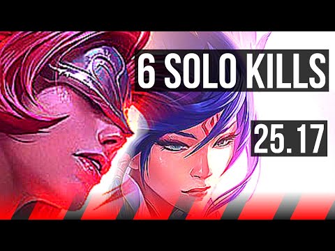 RIVEN vs FIORA (TOP) | 6 solo kills, 10/3/8, Dominating | KR Master | 25.17
