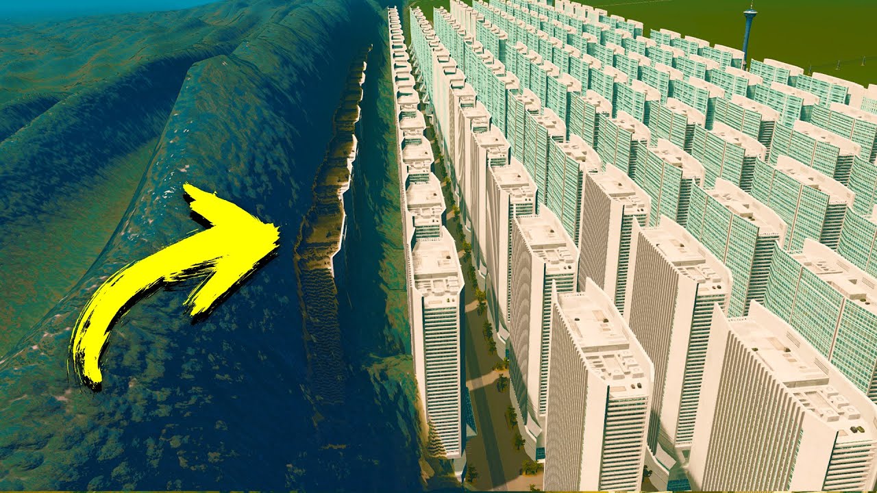 UMA CIDADE CONSEGUE PARAR UM TSUNAMI GIGANTE? | Cities Skylines
