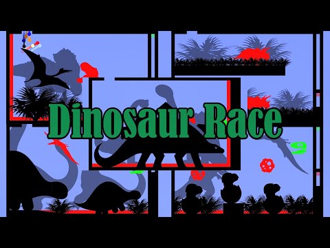 24 Marble Race EP.16 :  Dinosaur Race (by Algodoo)