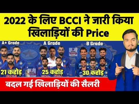 BCCI Announce Central Contract 2022 | All Indian Players Price And Category List | बदल गई सैलेरी