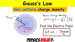 Gauss's Law for Non-Uniform Charge Distribution