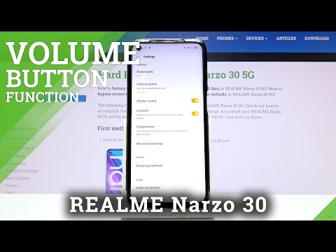 How to Change Volume Button in Camera in REALME Narzo 30 5G - Volume Button Function