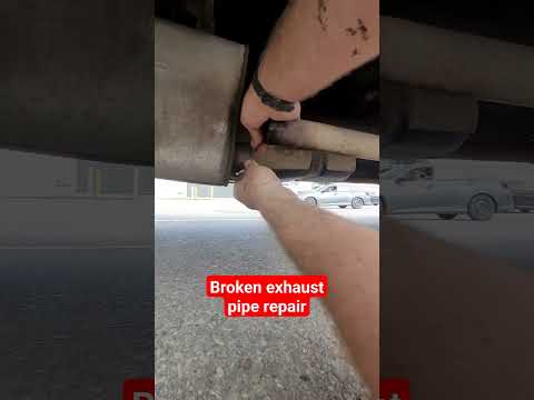 Easy broken exhaust pipe repair for 5$ #exhaustpipe #howto #exhaust #diy #lifehack #carrepair #tools