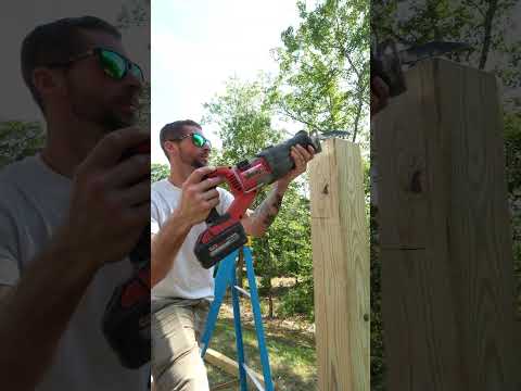 notching a deck beam post like a pro #diy #homeimprovement #constructionchannel