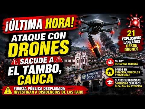 🚨 Ataque con drones en El Tambo, Cauca: esto es lo que se sabe