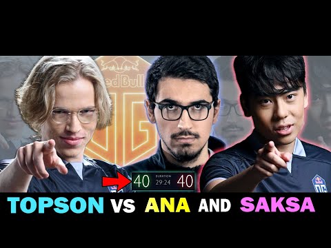 Ana "ursa" and Saksa "pango" vs Topson Playing Luna Carry! OG Civil War? | DOTA 2 MICRO