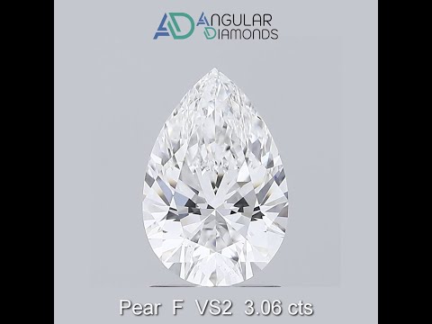 IM10132 Pear F VS2 3.06 carat IGI CVD HPHT Lab Grown Created Diamonds -- Angular Diamonds