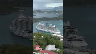 Norwegian Luna docked in St Thomas! #shorts #norwegianluna #cruiseship #norwegiancruiseline