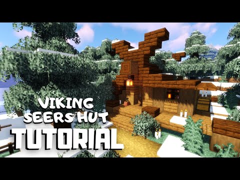 Minecraft: How to Build a Viking Seer's Hut (Snowy Viking Village Tutorial)