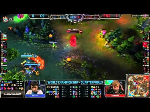 Cloud 9 vs Fnatic Game 2 (S3 World Championship Quarterfinals)