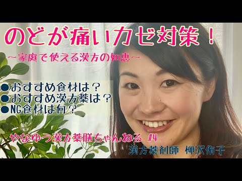 漢方薬学科 【家庭でできる風邪対策〜のどカゼ編〜】おすすめの食材と漢方薬は？！【漢方・薬膳】♯4