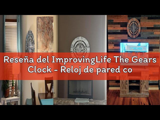 Vídeo relacionado con ImprovingLife The Gears Clock - Reloj de pared con engranajes en movimiento real, línea Inglaterra (beige desierto, 24 pulgadas (60 cm))
