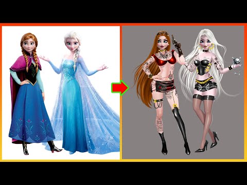 Frozen Elsa Anna GLOW UP Into Bad Girls - Disney Princesses Transformation