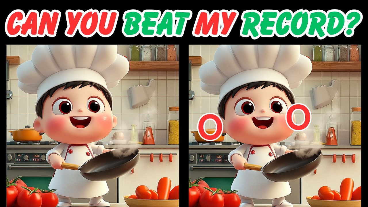 Brain Teaser, IQ Test, Mental Age Test, Visual Challenge! 👀 Find 5 differences in 80 seconds.