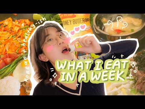 o que eu como em uma semana ponto 2 🍜 coreano + realista!