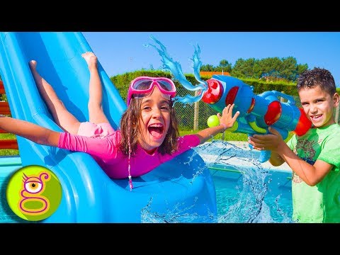 Nuestro PROPIO AQUAPARK con TOBOGÁN de AGUA y PISCINA