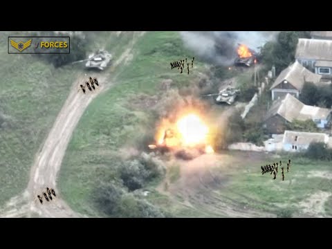 All-Out Attack!! Ukrainian Troops Destroy Hundreds of Russian Tanks in Revenge Mission