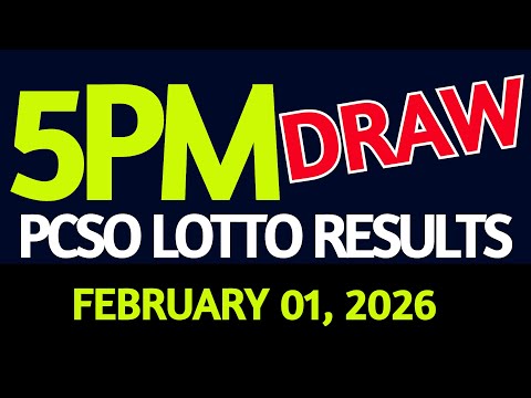 Lotto Result Today 5pm draw February 01, 2026 PCSO