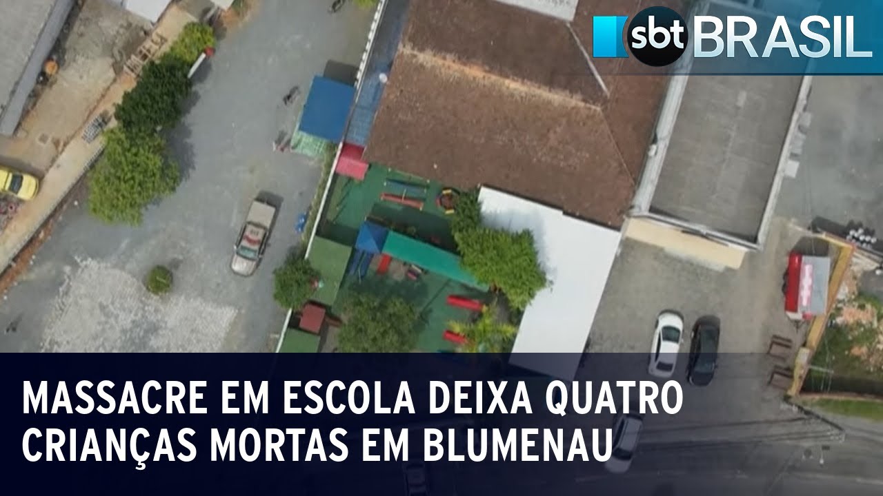 Massacre em escola deixa quatro crianças mortas em Blumenau | SBT Brasil (05/04/23)