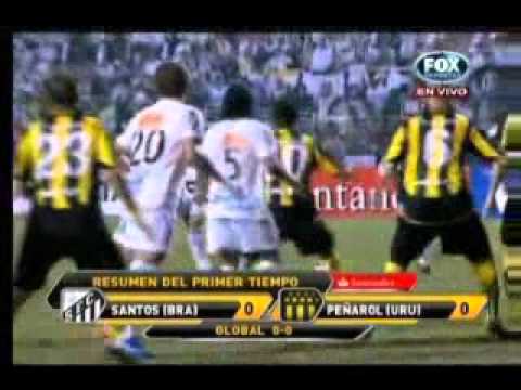 Santos vs. Peñarol Libertadores Cup Final First Half Highlights - 2011.06.23