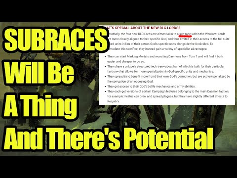 Subraces Are Coming And This Has BIG Potential - Immortal Empires - Total War Warhammer 3