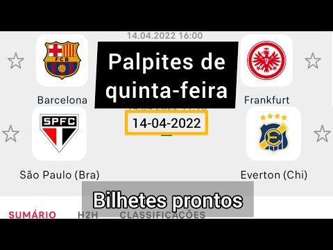 Palpites de amanhã - 14/04/22 Quinta-feira | JOGA 10