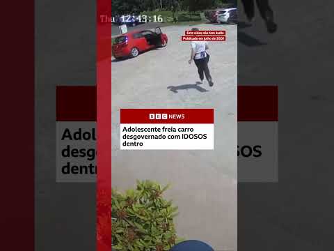 Jovem evita acidente ao parar carro desgovernado com dois idosos dentro