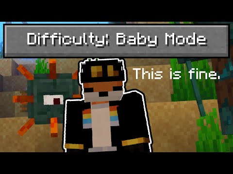 So I added a "baby mode" difficulty to Minecraft...