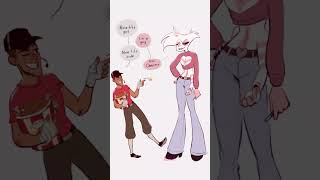 Scout meets.. Angel Dust !? [ NebulaBunny ] #hazbinhotel #teamfortress2 #hazbinhotelangeldust #tf2