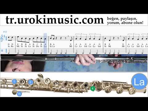 Flüt dersleri Lele Pons - Celoso Notalar Eğitim um-i723