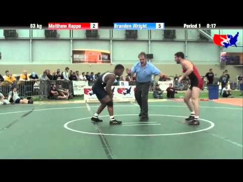 Matthew Rappo vs. Brandon Wright at 2013 ASICS University Nationals - FS