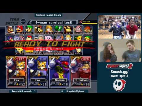 Sweet Spot 3 SSBM - Dragedo & Vigilance Vs. Reesch & Greenwalk - Doubles Losers Finals