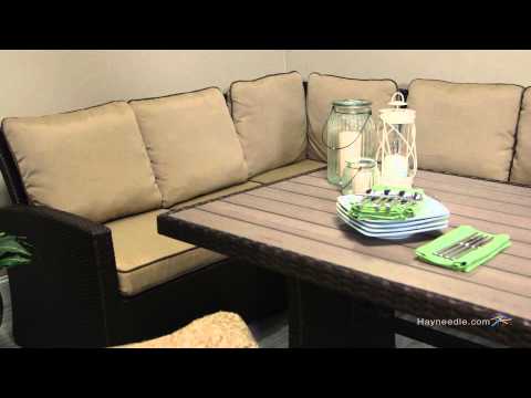 Wicker Sofa Sectional Patio Dining Set