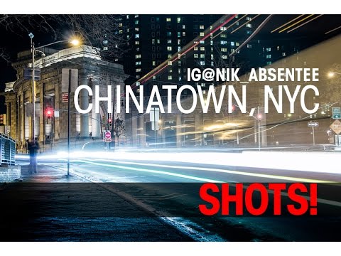 Iconic Long Exposure Photography at nighttime in Chinatown NYC