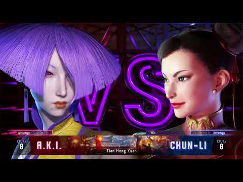 Street Fighter 6 - A.K.I. (lvl 8) vs Chun-LI (lvl 8)