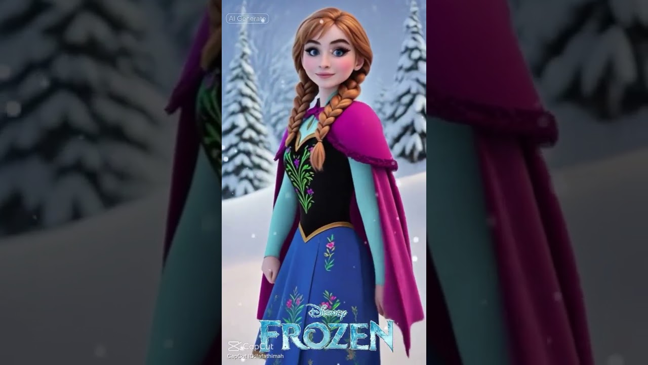 Anna - Frozen #capcut #ai #shorts #disney #disneyprincess