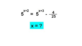Download the video "Solving an exponential equation | Finding the value of X | Math problem solving"