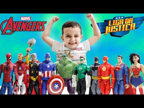 LIGA DA JUSTIÇA VS VINGADORES AVENGERS MARVEL Batalha de Bonecos