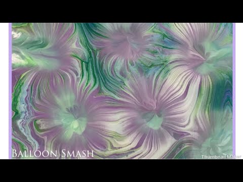 (236) A Balloon Smash Acrylic Paint Pour Save