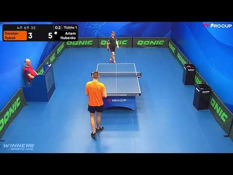 19:45 Damian Rybak 0-3 Artem Hubenko 17.03.2023 | Table Tennis TT Pro.Cup Star