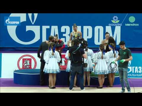 GP Moscow 2016 final award ceremony - hoop, ball, 5 ribbons