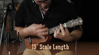 Vintage Mahogany Soprano Ukulele with Preamp by Luna Ukes