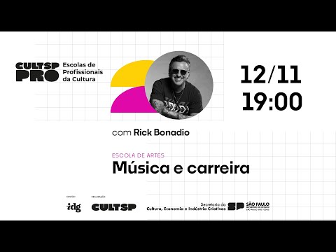 Palestra: "Música e carreira" com 𝗥𝗶𝗰𝗸 𝗕𝗼𝗻𝗮𝗱𝗶𝗼