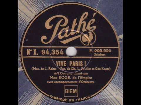 Max Rogé   " Vive Paris !  "   1933